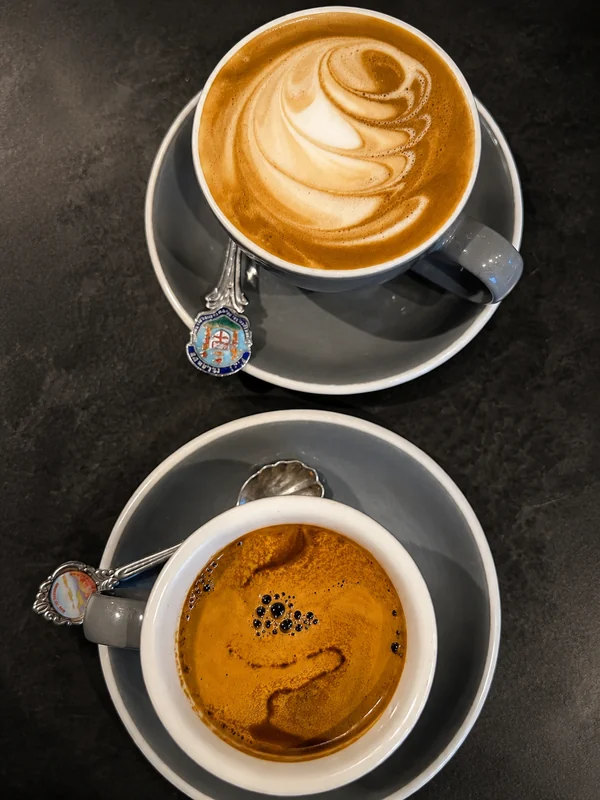 Two coffees served in Native cafe cups
