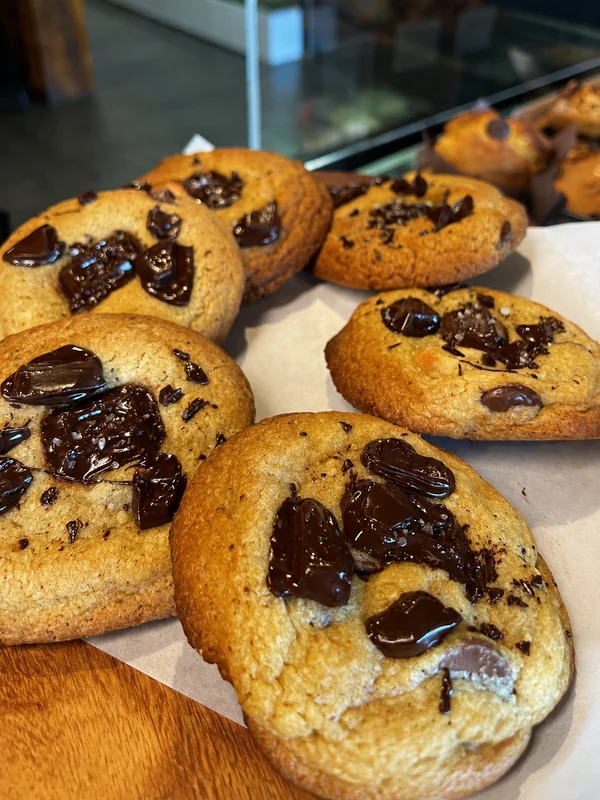 Chocolate chunk cookies on the Native counter